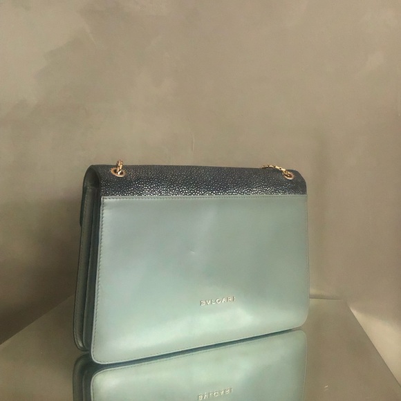 BVLGARI serpenti forever Galuchat medium flap bag - Picture 4 of 11